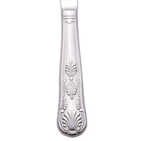 World Tableware 244 5502 Kings 9 1/2" 18/0 Stainless Steel Heavy Weight Solid Handle Dinner Knife with Fluted Blade - 12/Pack