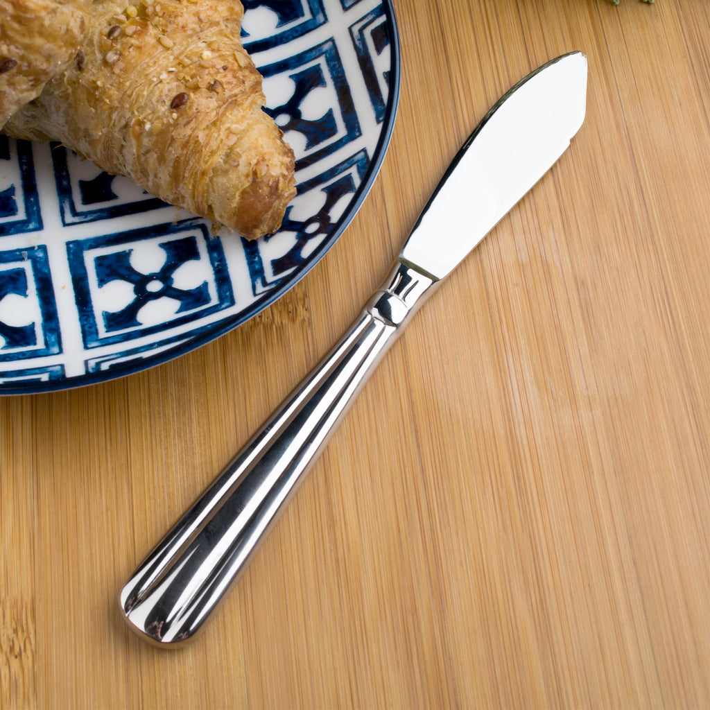 Acopa Harmony 6 7/8" 18/8 Stainless Steel Extra Heavy Weight Butter Knife - 12/Pack