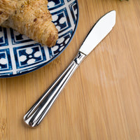 Acopa Harmony 6 7/8" 18/8 Stainless Steel Extra Heavy Weight Butter Knife - 12/Pack