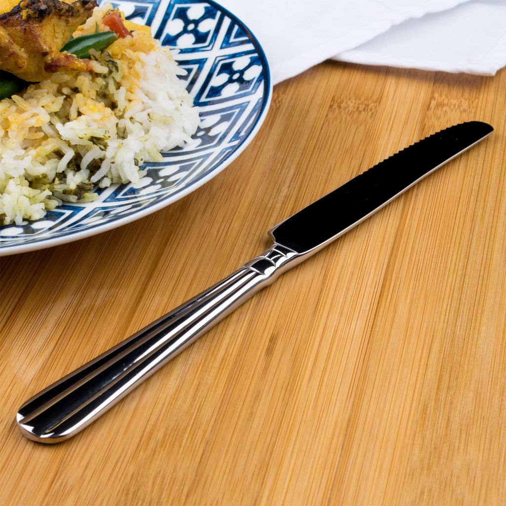 Acopa Harmony 9 7/16" 18/8 Stainless Steel Heavy Weight Table Knife - 12/Pack