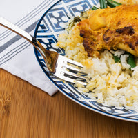 Acopa Benson 8 1/8" 18/0 Stainless Steel Heavy Weight European Table Fork - 12/Pack