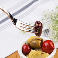 Acopa Saxton 5 5/8" 18/0 Stainless Steel Heavy Weight Oyster / Appetizer / Cocktail Fork - 12/Pack