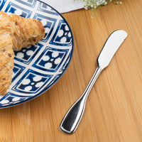 Acopa Saxton 6 5/16" 18/0 Stainless Steel Heavy Weight Butter Spreader - 12/Pack