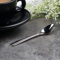 Acopa Harmony 4 5/16" 18/8 Stainless Steel Extra Heavy Weight Demitasse Spoon - 12/Pack