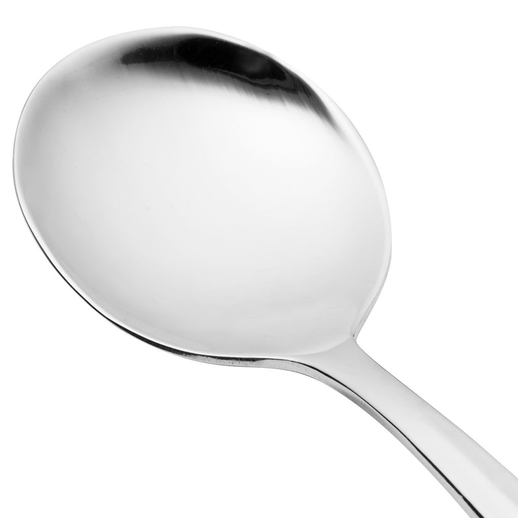 Walco 9412 Lancer 6" 18/10 Stainless Steel Extra Heavy Weight Bouillon Spoon - 12/Pack