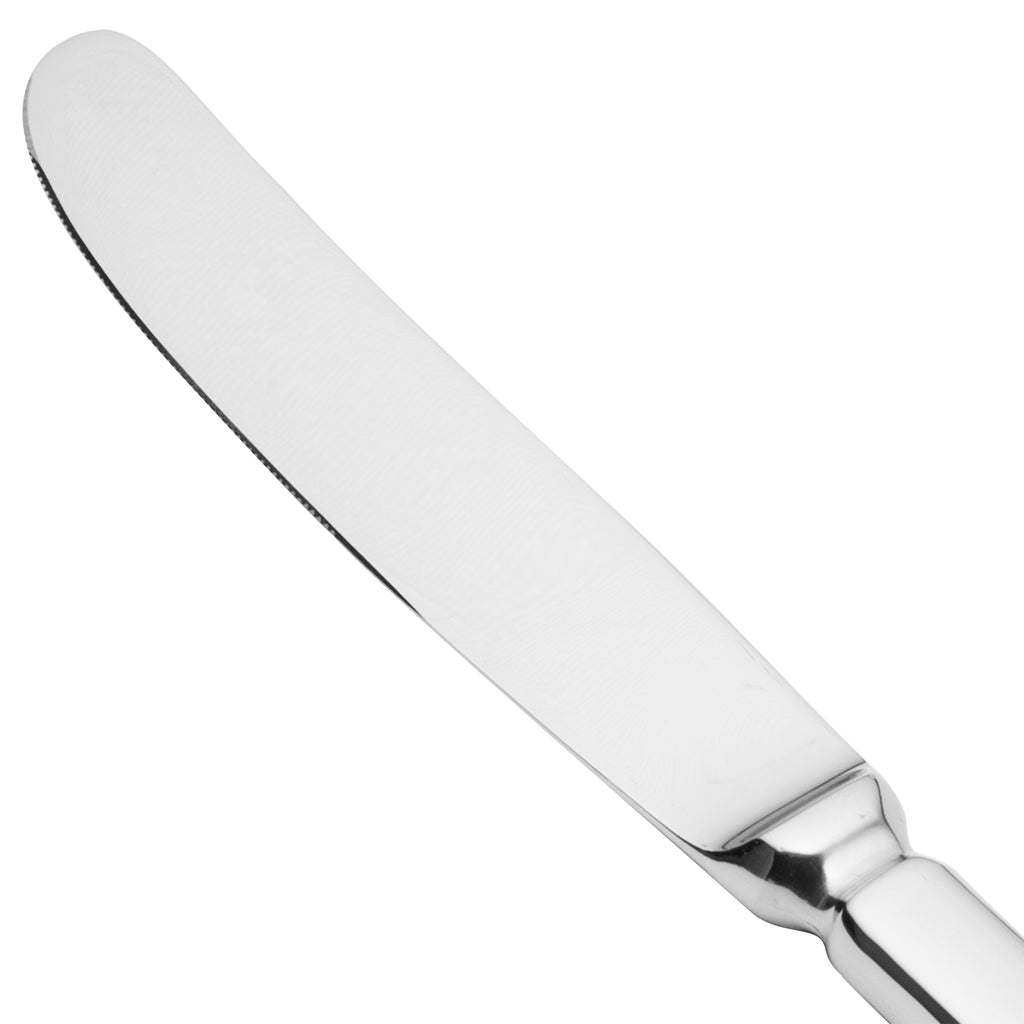 Walco 9425 Lancer 9 1/8" 18/10 Stainless Steel Extra Heavy Weight Hollow Handle Dinner Knife - 12/Pack