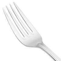 World Tableware 774 030 Geneva 7" 18/8 Stainless Steel Extra Heavy Weight Utility / Dessert Fork - 12/Pack