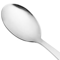 World Tableware 962 002 Oceanside 7 1/4" 18/0 Stainless Steel Heavy Weight Dessert Spoon - 12/Pack