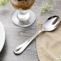 Reed & Barton RB112-002 Chestnut Hill 6 5/8" 18/10 Stainless Steel Extra Heavy Weight Dessert Spoon - 12/Pack