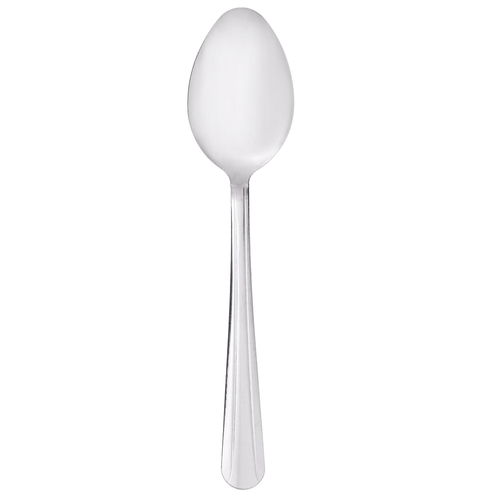 Choice Dominion 6 7/8" 18/0 Stainless Steel Dinner / Dessert Spoon - 12/Pack