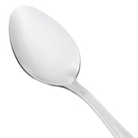 Acopa Milton 7 1/2" 18/0 Stainless Steel Medium Weight Dinner / Dessert Spoon - 12/Pack