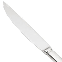 Walco 9422 Lancer 9 5/16" 18/10 Stainless Steel Extra Heavy Weight Solid Handle Steak Knife - 12/Pack
