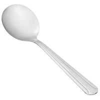 Choice Dominion 5 7/8" 18/0 Stainless Steel Bouillon Spoon - 12/Pack