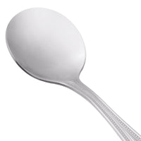 Acopa Milton 6 1/8" 18/0 Stainless Steel Medium Weight Bouillon Spoon - 12/Pack