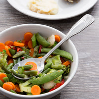 Acopa Atglen 8 1/2" 18/0 Stainless Steel Medium Weight Tablespoon / Serving Spoon - 12/Pack