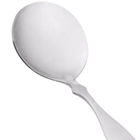 Acopa Delmont 6 1/8" 18/0 Stainless Steel Medium Weight Bouillon Spoon - 12/Pack