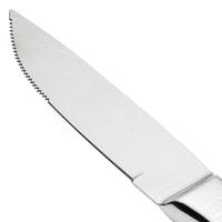 Walco 880527IR Ironstone 5 1/5" Customizable Stainless Steel Steak Knife with Jumbo Handle - 12/Pack