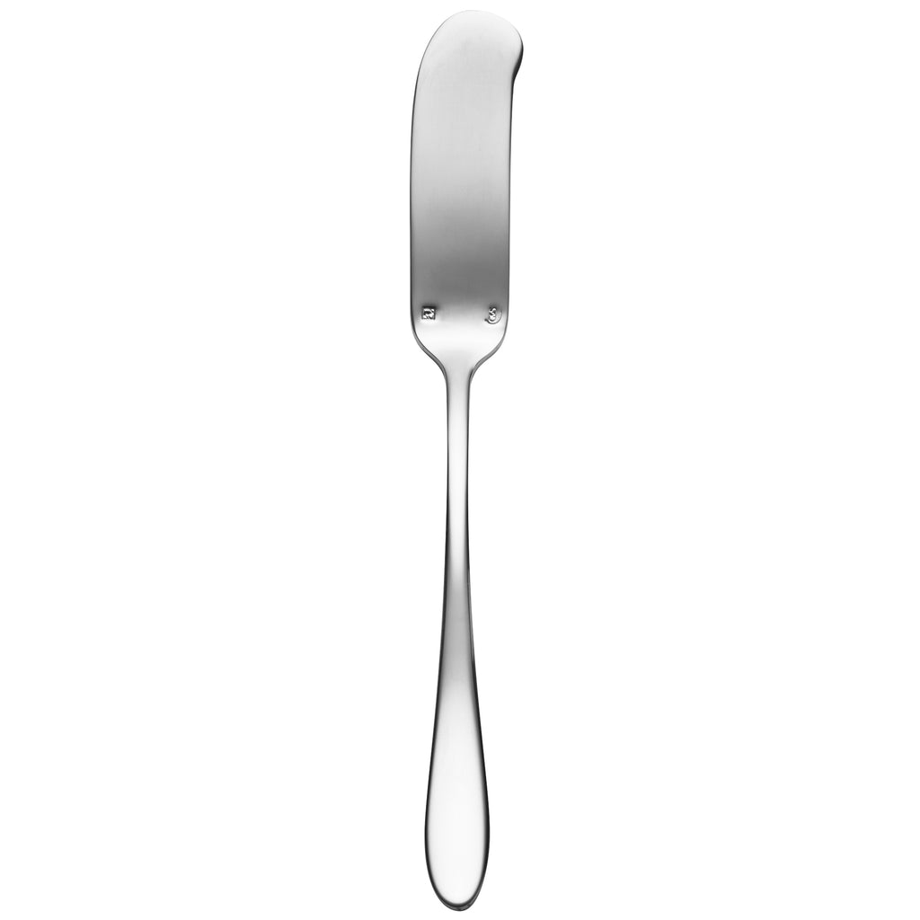 Chef & Sommelier T4727 Lazzo 6 1/2" 18/10 Stainless Steel Extra Heavy Weight Butter Spreader by Arc Cardinal - 12/Pack