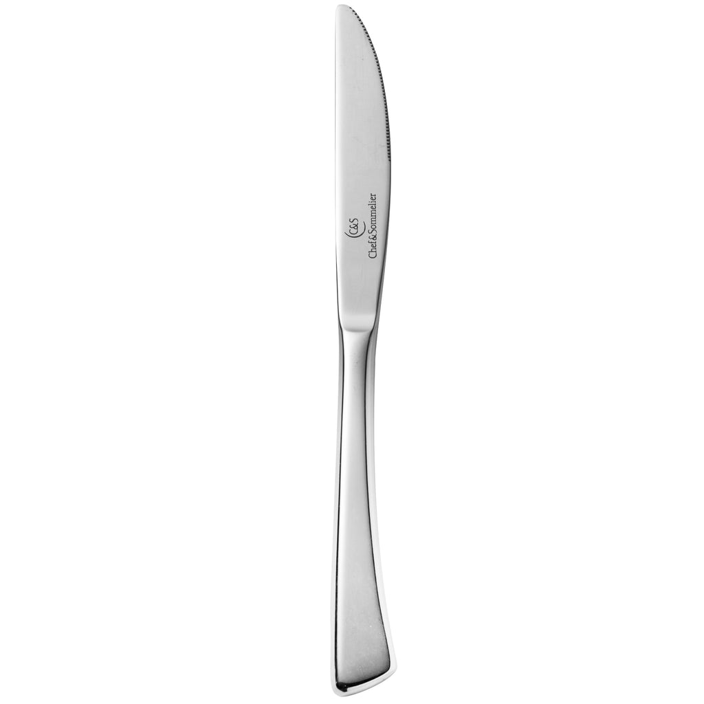 Chef & Sommelier T5208 Ezzo 8 5/8" 18/10 Stainless Steel Extra Heavy Weight Dessert Knife by Arc Cardinal - 12/Pack
