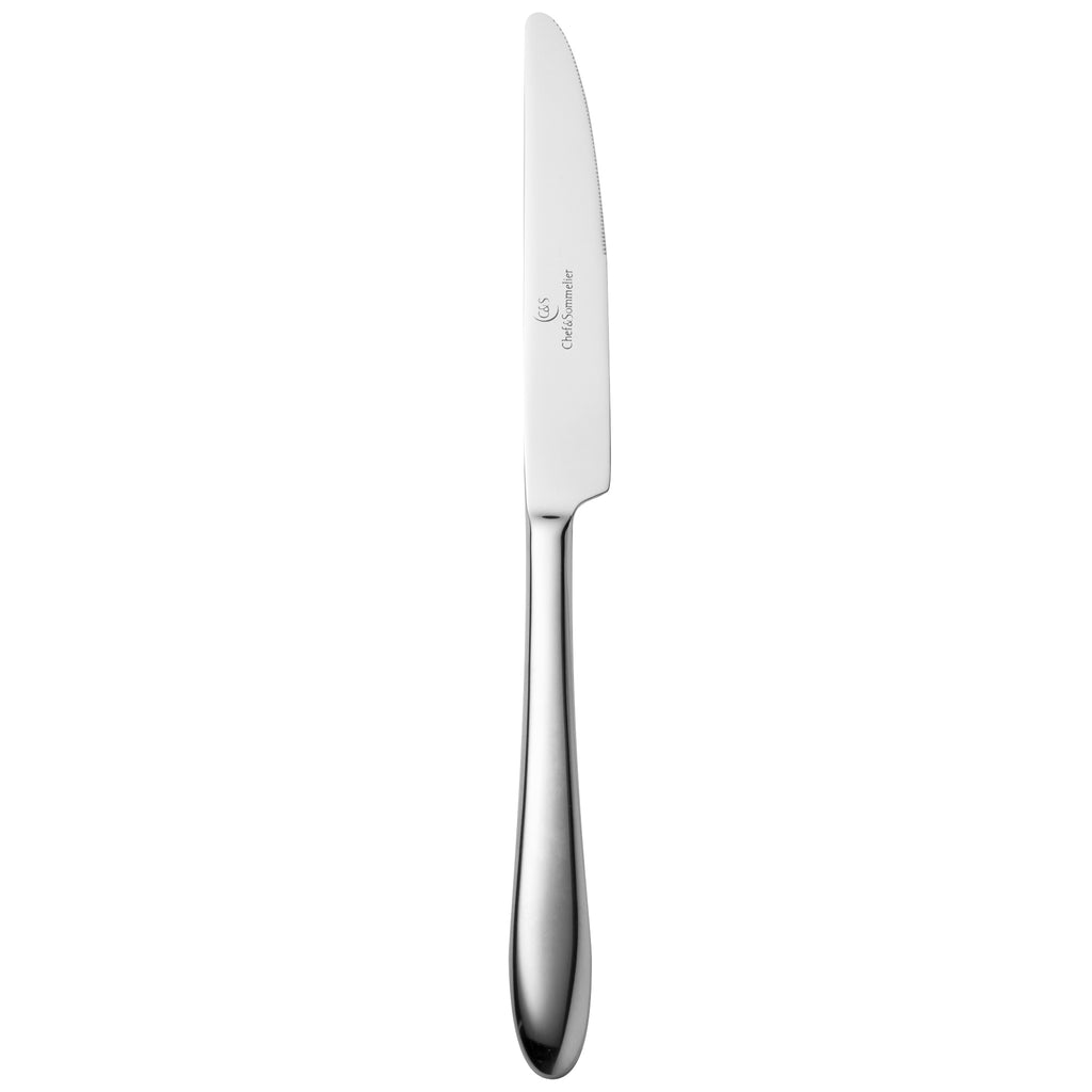 Chef & Sommelier T4704 Lazzo 9 1/2" 18/10 Stainless Steel Extra Heavy Weight Dinner Knife by Arc Cardinal - 12/Pack