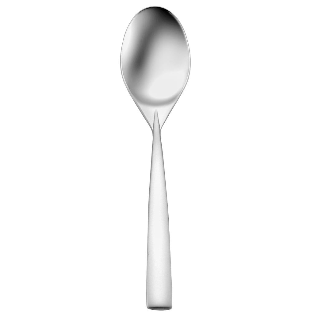 Oneida 2972SDEF Stiletto 7 1/4" 18/10 Stainless Steel Extra Heavy Weight Oval Bowl Soup / Dessert Spoon - 12/Pack