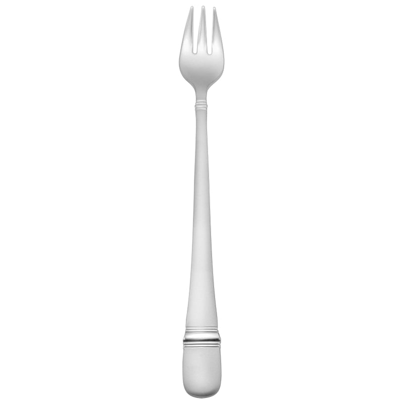 Oneida T045FOYF Satin Astragal 6 1/4" 18/10 Stainless Steel Extra Heavy Weight Oyster / Cocktail Fork - 12/Pack