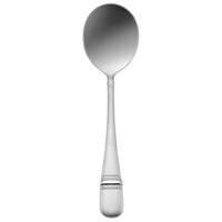 Oneida T045SRBF Satin Astragal 6 3/4" 18/10 Stainless Steel Extra Heavy Weight Round Bowl Soup Spoon - 12/Pack