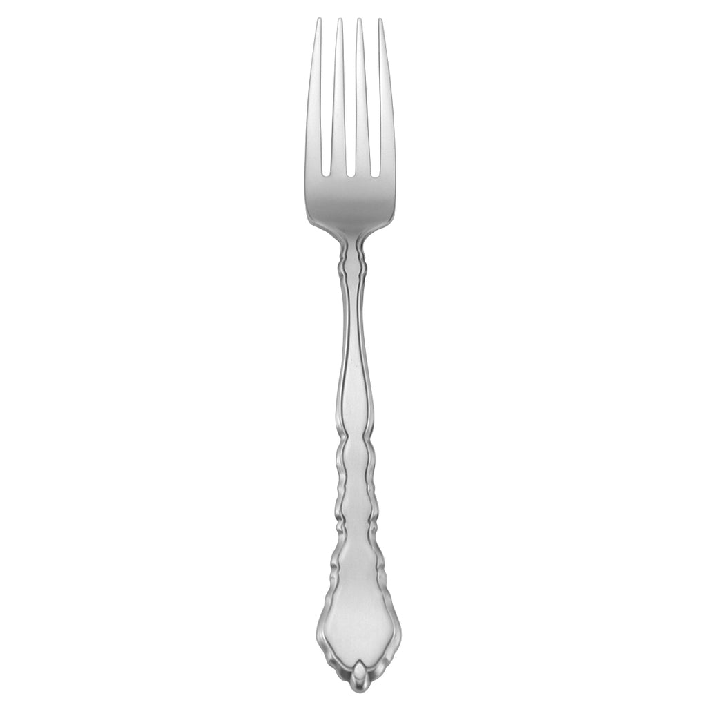 Oneida 2599FRSF Satinique 7 1/2" 18/10 Stainless Steel Extra Heavy Weight Dinner Fork - 12/Pack