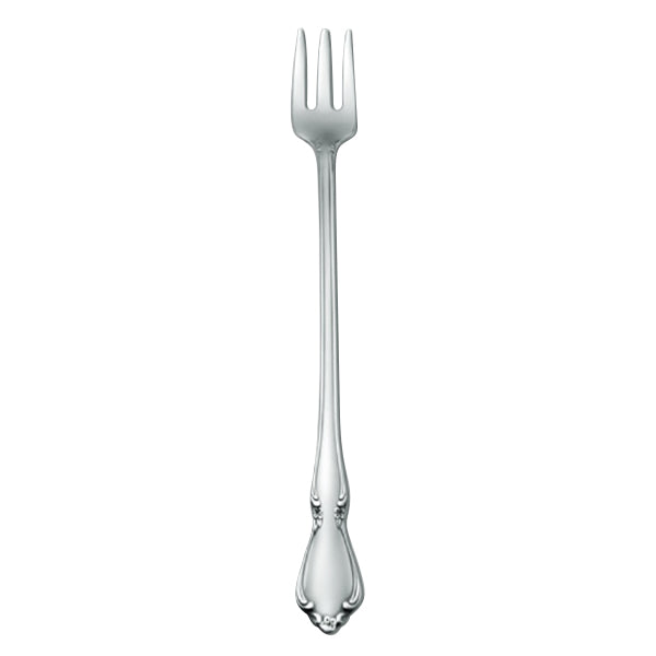 Oneida 2610FOYF Chateau 6 1/8" 18/8 Stainless Steel Extra Heavy Weight Oyster / Cocktail Fork - 12/Pack