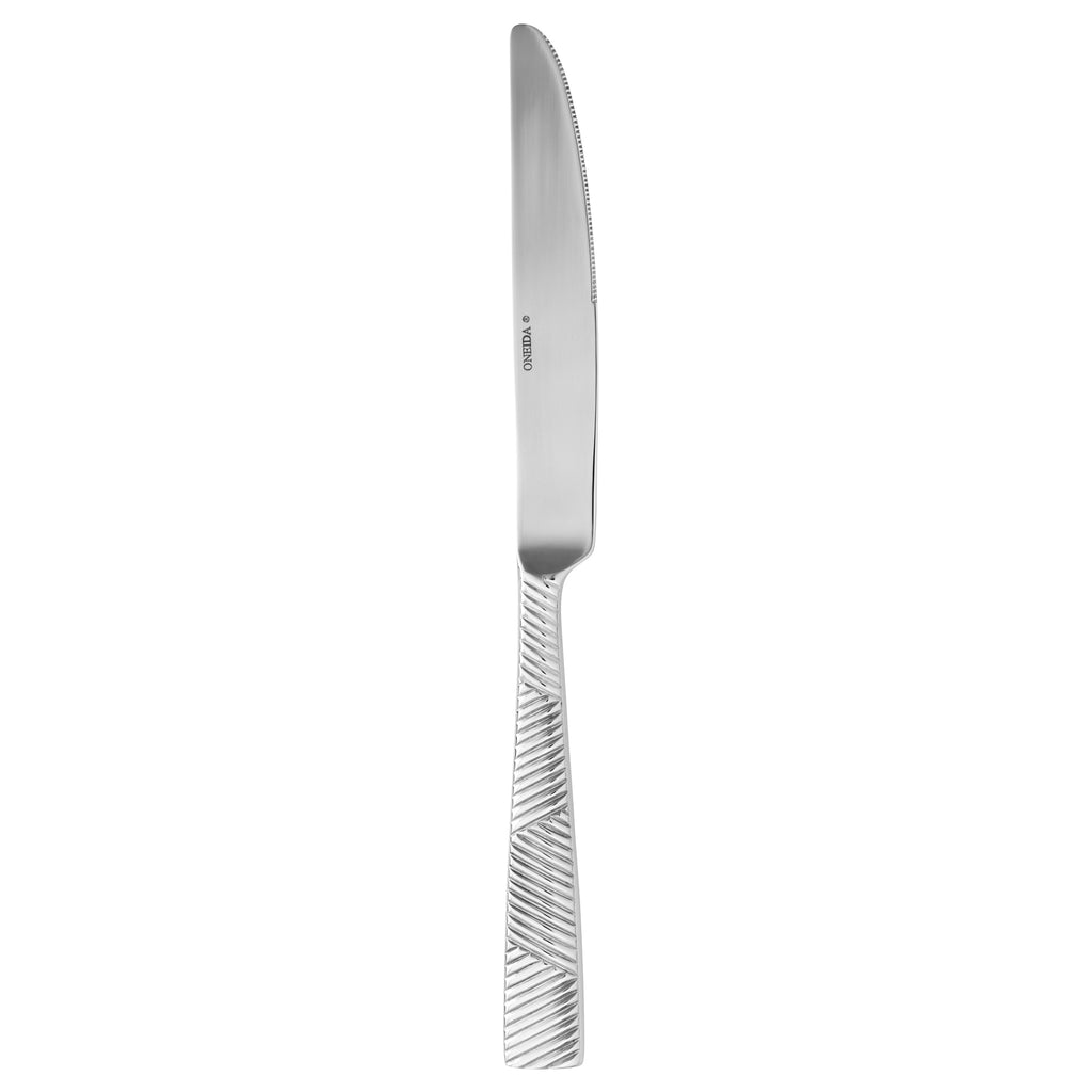 Oneida T389KDTF Cheviot 9 1/2" 18/10 Stainless Steel Extra Heavy Weight Table Knife - 12/Pack