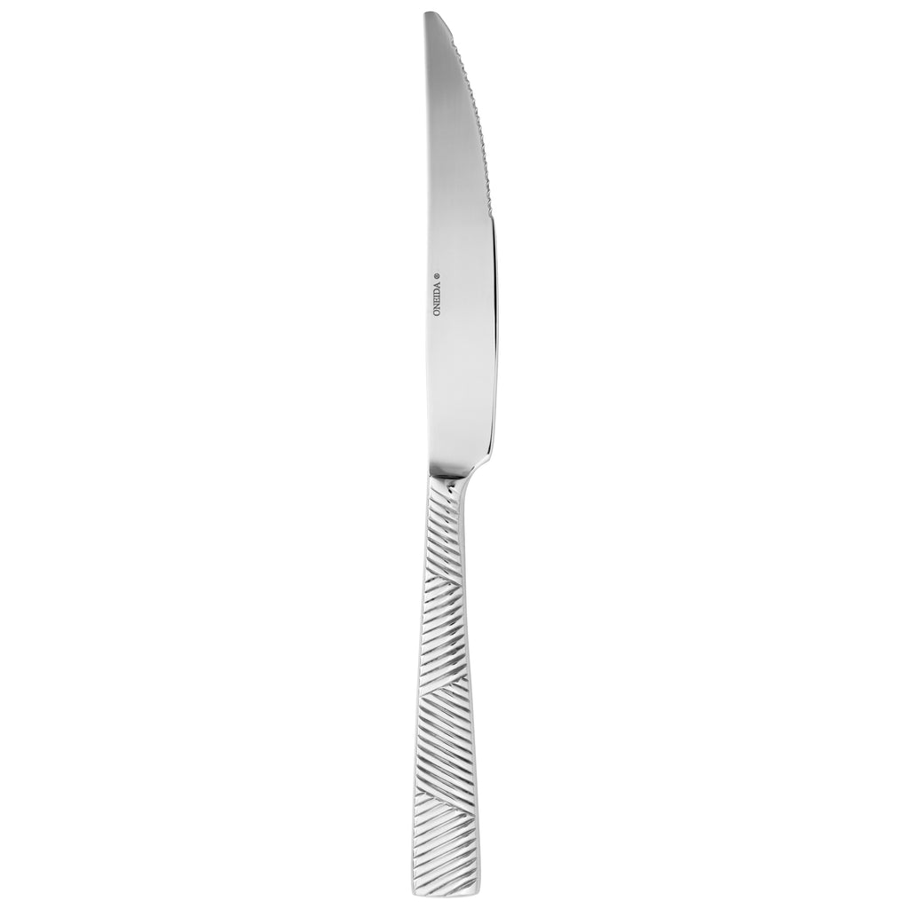 Oneida T389KSSF Cheviot 9 1/2" 18/10 Stainless Steel Extra Heavy Weight Steak Knife - 12/Pack