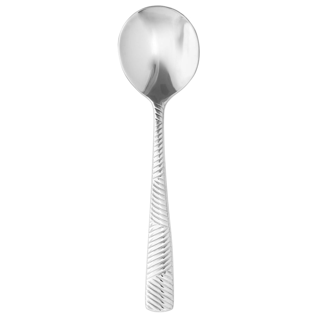 Oneida T389SBLF Cheviot 6" 18/10 Stainless Steel Extra Heavy Weight Bouillon Spoon - 12/Pack