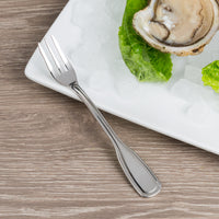 Acopa Saxton 5 5/8" 18/0 Stainless Steel Heavy Weight Oyster / Appetizer / Cocktail Fork - 12/Pack