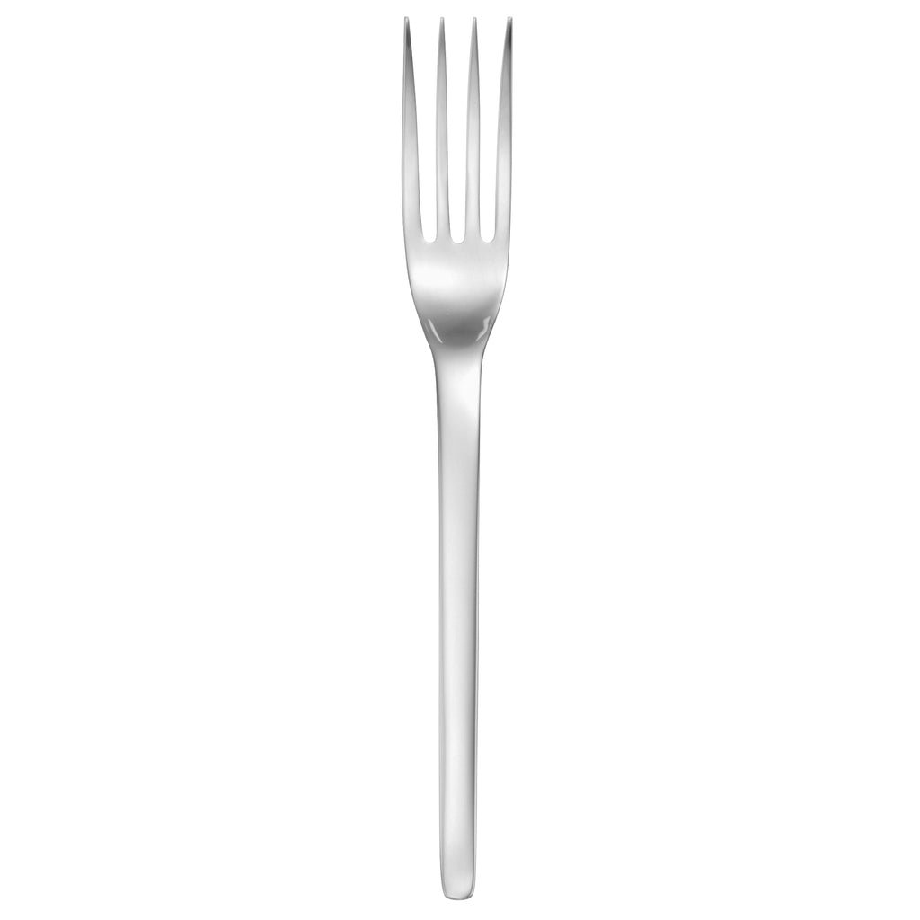 Oneida T483FCMF Apex 9" 18/10 Stainless Steel Extra Heavy Weight Cold Meat / Serving Fork - 12/Pack