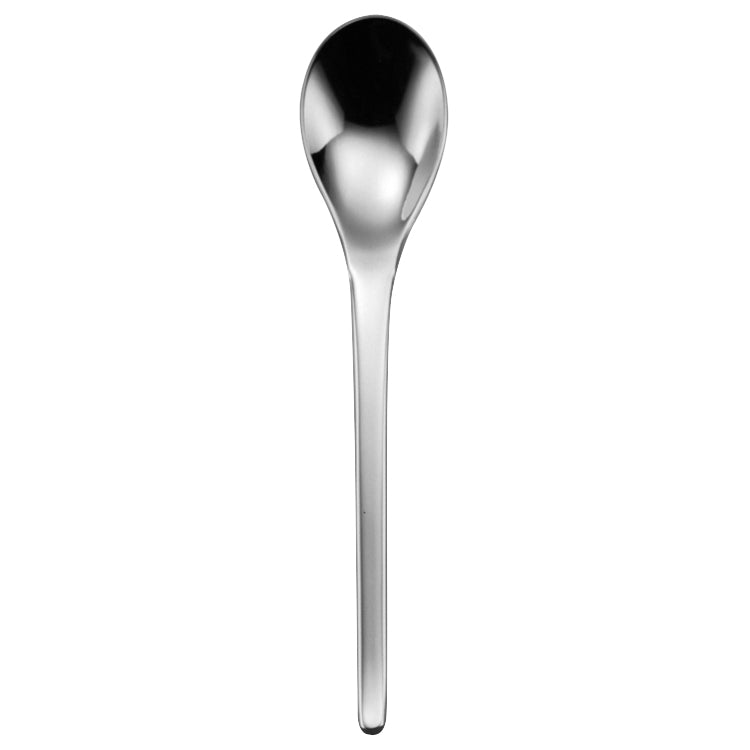 Oneida T483SBLF Apex 6 3/8" 18/10 Stainless Steel Extra Heavy Weight Petite Bouillon Spoon - 12/Pack