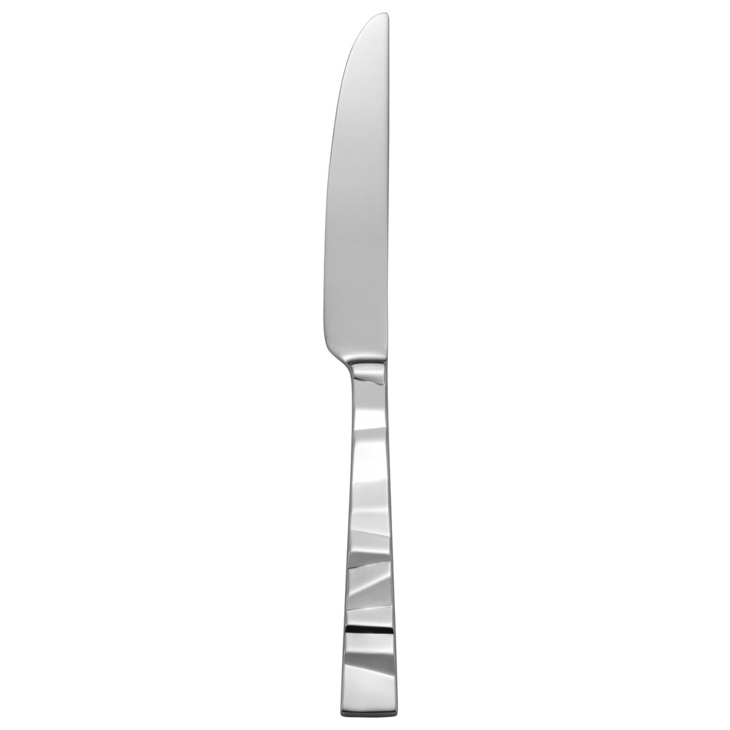 Oneida T947KDTF Verge 9 3/4" 18/10 Stainless Steel Extra Heavy Weight Dinner Knife - 12/Pack