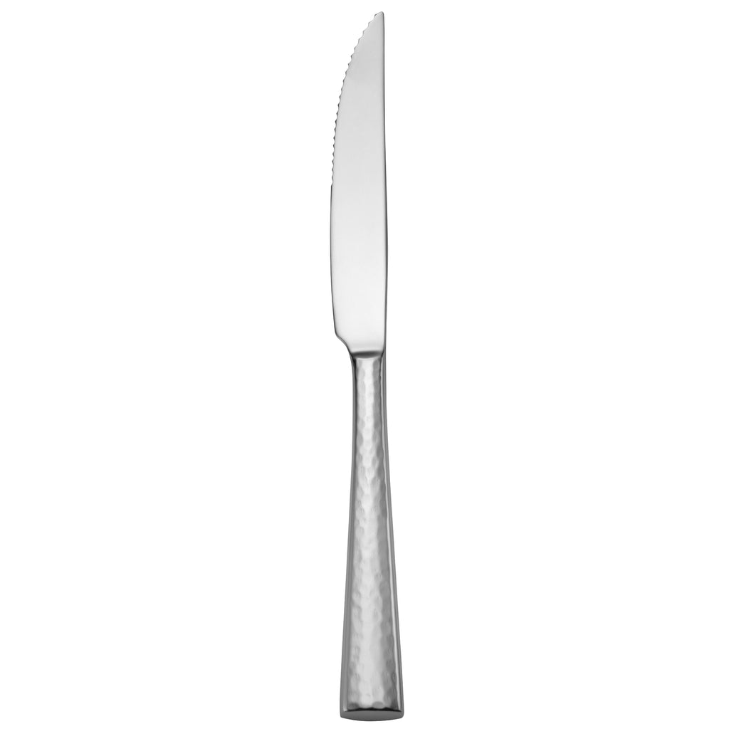 Oneida T958KSSF Cabria 9 1/2" 18/10 Stainless Steel Extra Heavy Weight Steak Knife with Solid Handle - 12/Pack