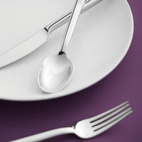 Oneida T505SDEF Perpetua 8 1/4" 18/10 Stainless Steel Extra Heavy Weight Oval Bowl Dessert Spoon - 12/Pack