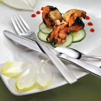 Oneida 2972FOYF Stiletto 6" 18/10 Stainless Steel Extra Heavy Weight Oyster / Cocktail Fork - 12/Pack