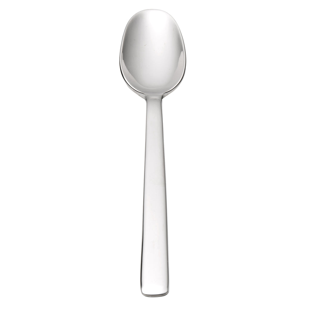 Oneida T505SPLF Perpetua 7 1/2" 18/10 Stainless Steel Extra Heavy Weight Oval Bowl Soup / Dessert Spoon - 12/Pack