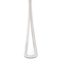 Oneida 2544SPLF Needlepoint 6 3/4" 18/8 Stainless Steel Extra Heavy Weight Oval Bowl Soup / Dessert Spoon - 12/Pack