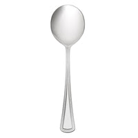 Oneida 2544SBLF Needlepoint 5 3/4" 18/8 Stainless Steel Extra Heavy Weight Bouillon Spoon - 12/Pack