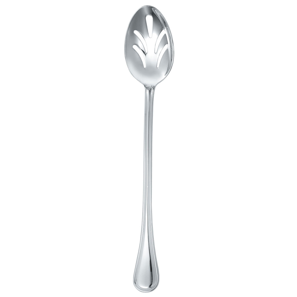 Walco UL-126 Ultra 13 1/8" 18 1/10 Stainless Steel Extra Heavy Weight Long Handle Slotted Spoon