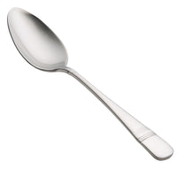 Oneida T119SDEF Astragal 7" 18/10 Stainless Steel Extra Heavy Weight Oval Bowl Soup / Dessert Spoon - 12/Pack