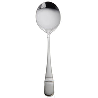 Oneida T119SRBF Astragal 6 3/4" 18/10 Stainless Steel Extra Heavy Weight Rounded Bowl Soup Spoon - 12/Pack
