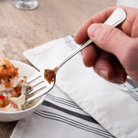 Oneida 2544FSLF Needlepoint 6 1/8" 18/8 Stainless Steel Extra Heavy Weight Salad / Dessert Fork - 12/Pack