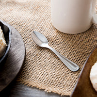 Acopa Edgewood 4 1/4" 18/0 Stainless Steel Heavy Weight Demitasse Spoon - 12/Pack