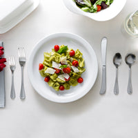 Acopa Midland 18/0 Stainless Steel Medium Weight Flatware Set with Service for 12