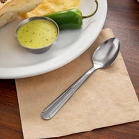 Choice Dominion 5 7/8" 18/0 Stainless Steel Teaspoon - 12/Pack