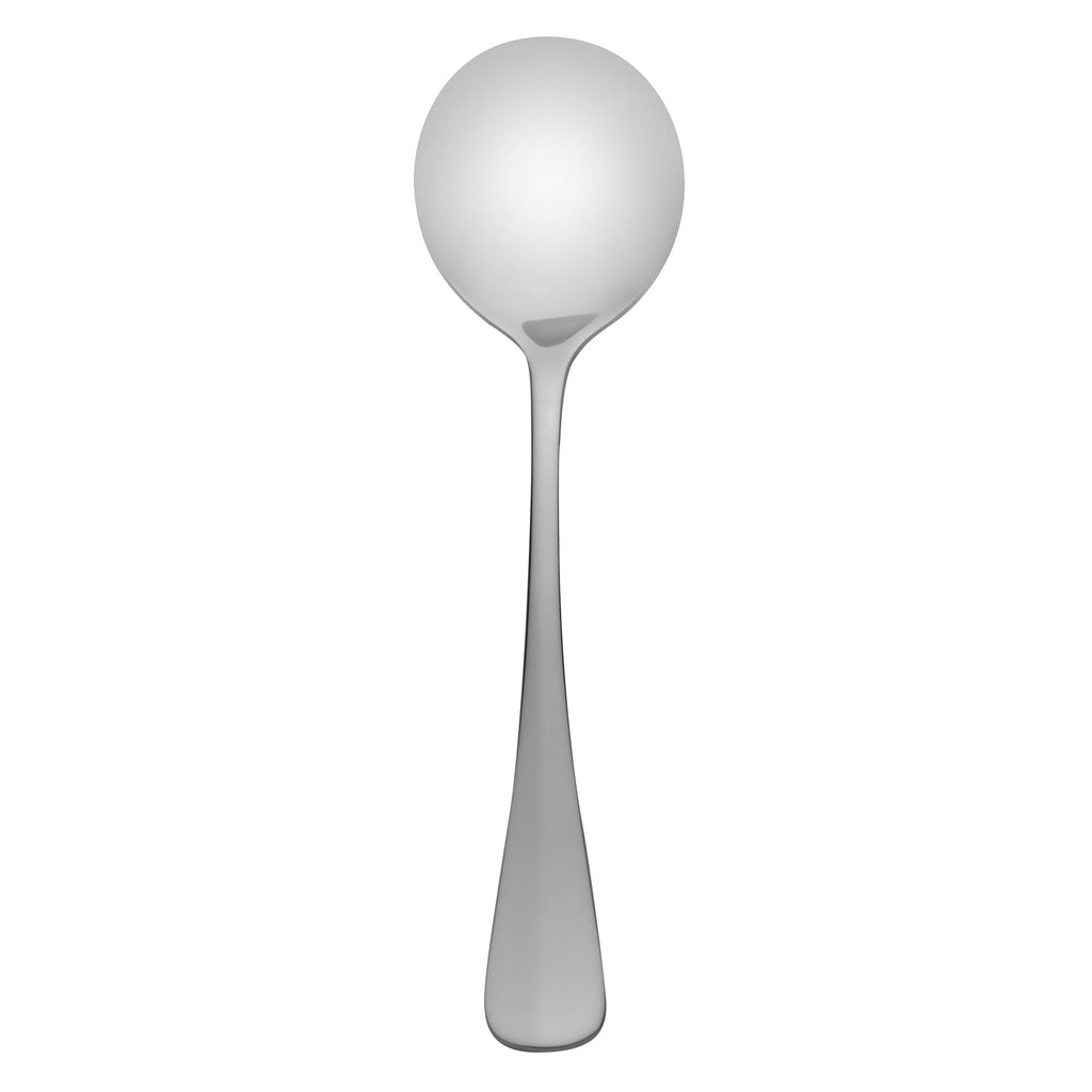 Oneida T148SBLF Baguette 6 1/4" 18/10 Stainless Steel Extra Heavy Weight Bouillon Spoon - 12/Pack